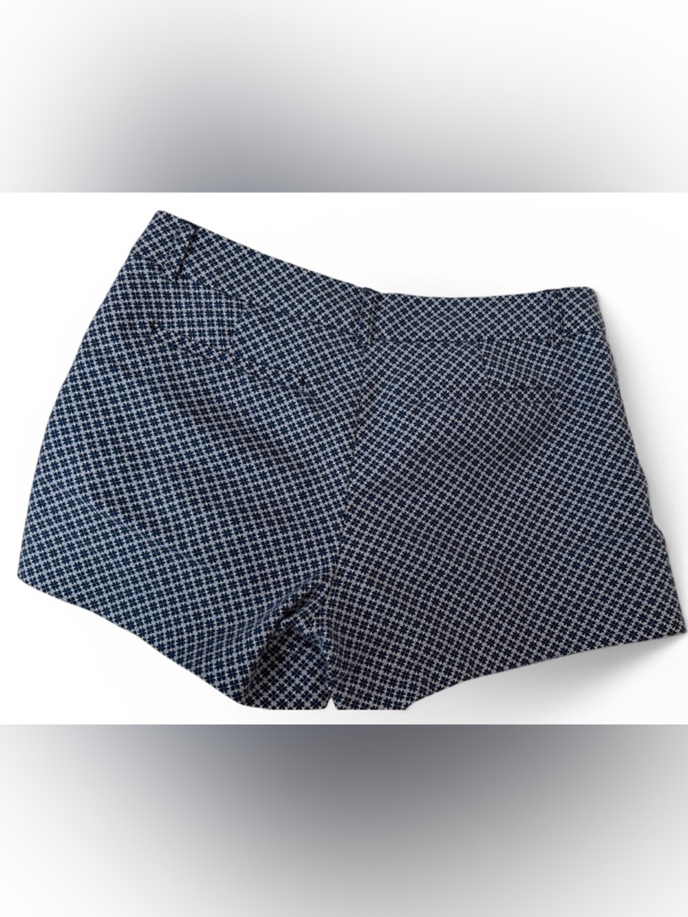 Cynthia Rowley Navy and White Micro-Check Shorts (001)